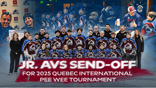 JUST IN: Jr. Avs Ignite Passion and Pride as They Embark on Their Greatest Challenge Yet at the 2025 Quebec International Pee-Wee Hockey Tournament.